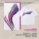 Футболка мужская для бадминтона с принтом (белая) Li-NING AHSR055-1