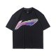 Футболка мужская для бадминтона с принтом (черная) Li-NING AHSR055-2