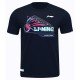 Футболка мужская для бадминтона тренировочная с принтом (черная) Li-NING AHST699-2