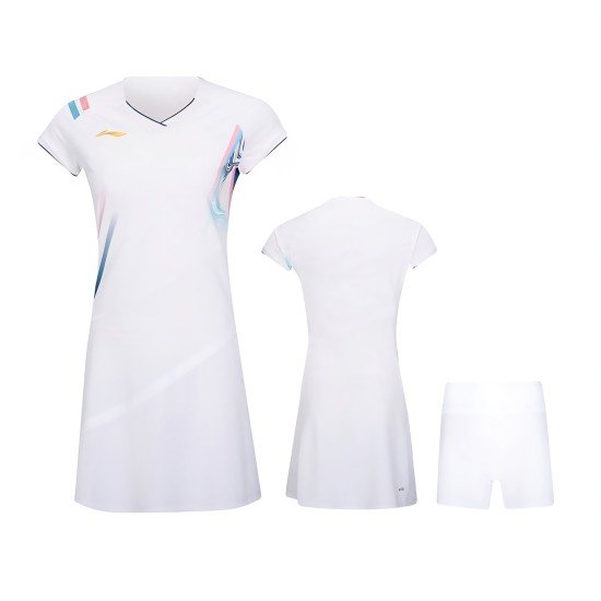 Платье с шортами (белое) Li-NING ASKV286-2