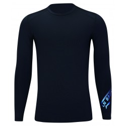 Футболка мужская для бадминтона компрес. дл. рукав. (черная) Li-NING AUDR101-1