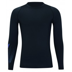 Футболка мужская для бадминтона компрес. дл. рукав. (черная) Li-NING AUDR103-1