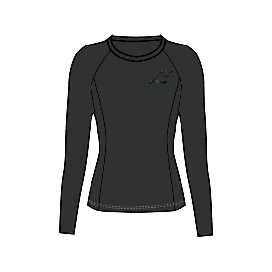 Футболка женская компрессионная с длинным рукавом (черн) Li-NING AUDR110-1