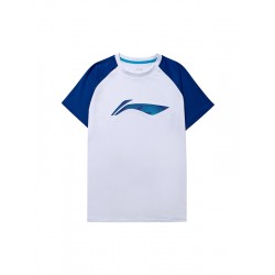 Футболка спортивная (белая с лого) Li-NING YTSP011-3 
