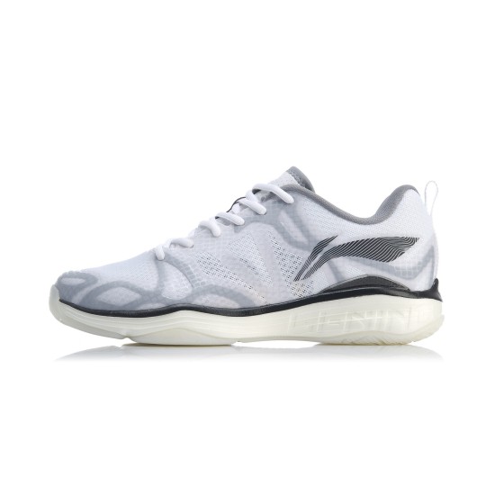 Кроссовки мужские для бадминтона Li-Ning Falcon легкие (белые)