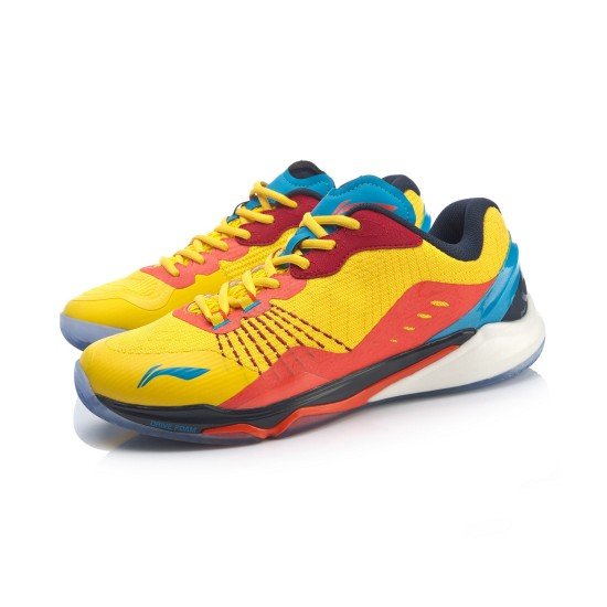 Кроссовки мужские для бадминтона Li-Ning Emperor (оранжевые)