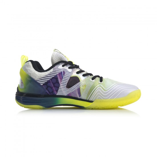 Кроссовки мужские для бадминтона Li-Ning Falcon 2.0 легкие (белые)