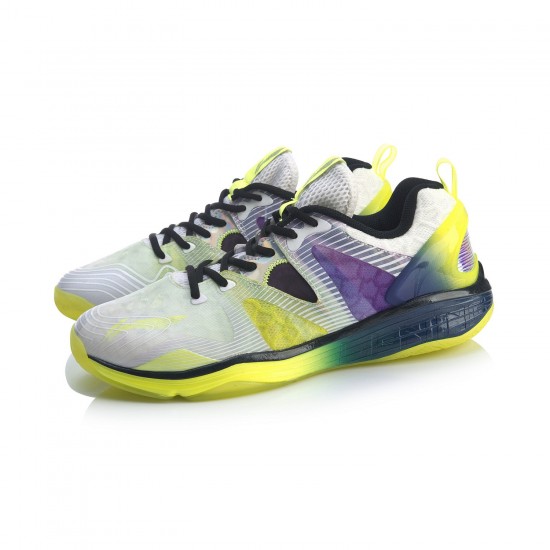 Кроссовки мужские для бадминтона Li-Ning Falcon 2.0 легкие (белые)