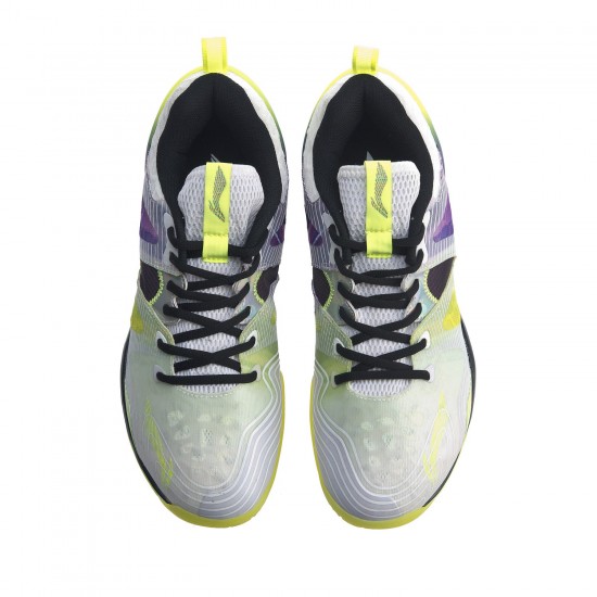Кроссовки мужские для бадминтона Li-Ning Falcon 2.0 легкие (белые)