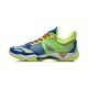 Кроссовки мужские для бадминтона Li-Ning Falcon 4.0 (сине-салатовые)