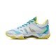 Кроссовки женские для бадминтона Li-Ning Falcon 4.0 (бело-голубые)