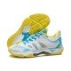 Кроссовки женские для бадминтона Li-Ning Falcon 4.0 (бело-голубые)