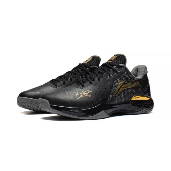 Кроссовки мужские для бадминтона Li-Ning Thunderbolt Chen Long (черные)
