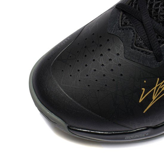 Кроссовки мужские для бадминтона Li-Ning Thunderbolt Chen Long (черные)