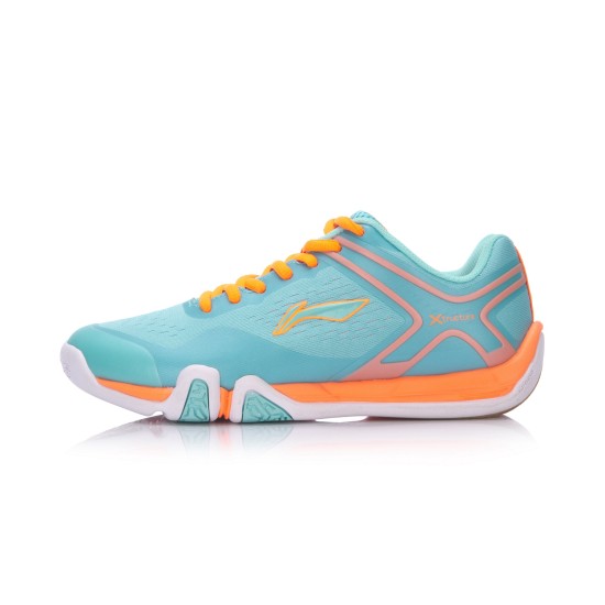 Кроссовки женские для бадминтона Li-Ning X-series TD (голубые)