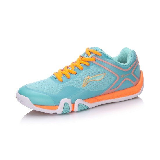 Кроссовки женские для бадминтона Li-Ning X-series TD (голубые)
