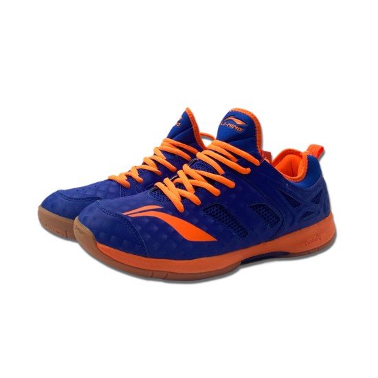 Кроссовки для бадминтона Li-Ning Brio II (сине-оранжевые)