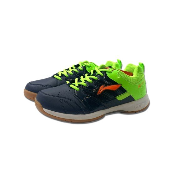 Кроссовки для бадминтона Li-Ning Smash (темно-сине-салатовые)