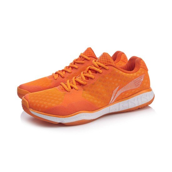 Кроссовки мужские для бадминтона Li-Ning Falcon TD легкие (оранжевые)