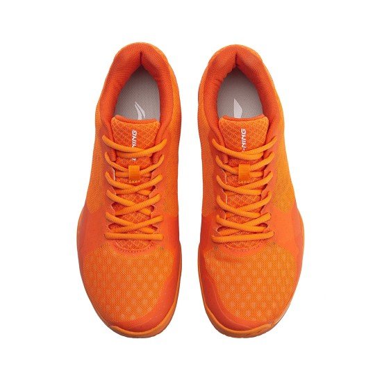 Кроссовки мужские для бадминтона Li-Ning Falcon TD легкие (оранжевые)