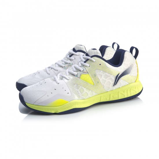 Кроссовки мужские для бадминтона Li-Ning Falcon TD легкие (белые)