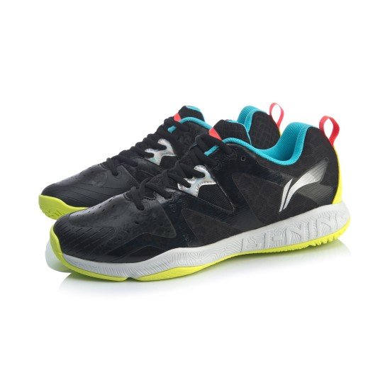 Кроссовки мужские для бадминтона Li-Ning Falcon TD легкие (черные)