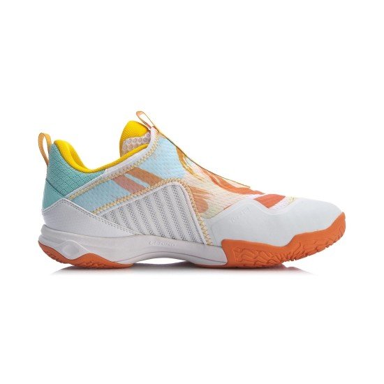 Кроссовки мужские для бадминтона Li-Ning Ranger V (бело-оранжевые)