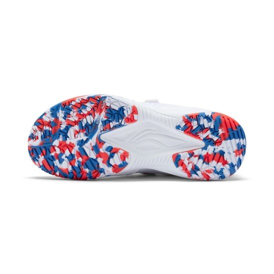 Кроссовки детские для бадминтона Li-Ning Almighty V JR (бело-красные)