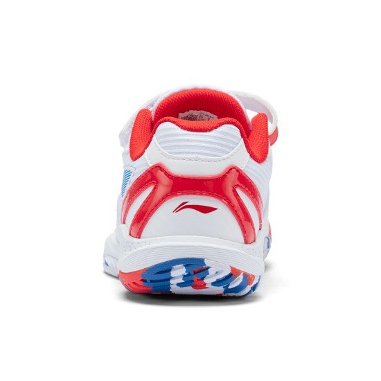 Кроссовки детские для бадминтона Li-Ning Almighty V JR (бело-красные)