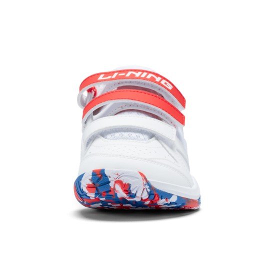 Кроссовки детские для бадминтона Li-Ning Almighty V JR (бело-красные)