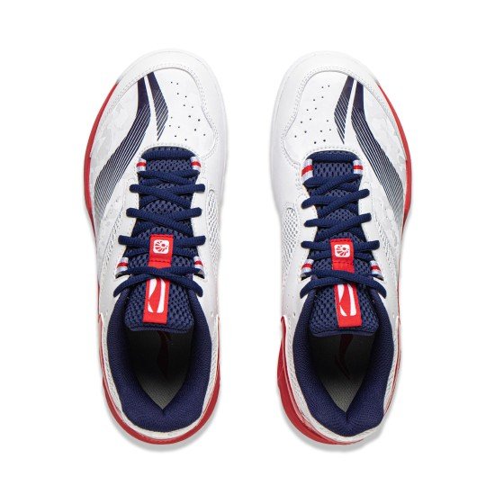 Кроссовки для бадминтона Li-Ning Sound Wave 4 (бело-красные)