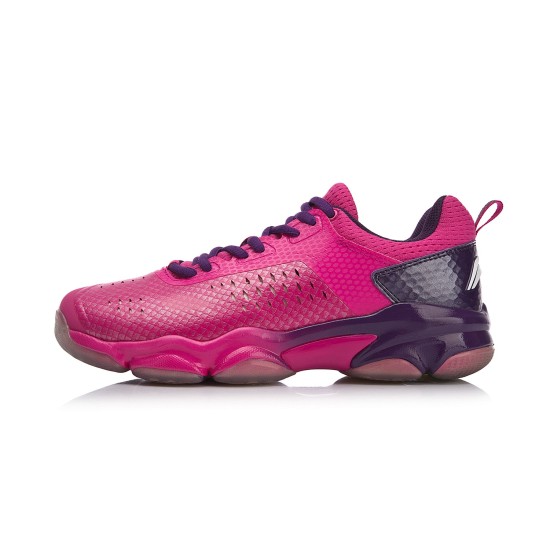 Кроссовки женские для бадминтона Li-Ning Sonic Boom (розово-фиолетовые)