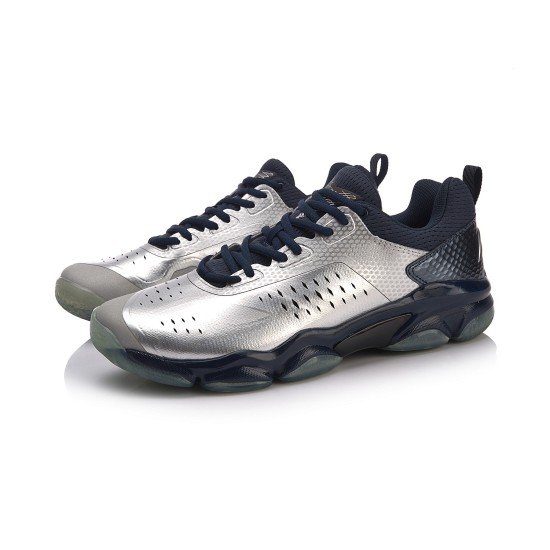 Кроссовки мужские для бадминтона Li-Ning Sonic Boom (серебристо-черные)