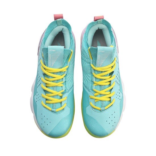 Кроссовки женские для бадминтона Li-Ning Sonic Boom 2.0 (голубо-розовые)