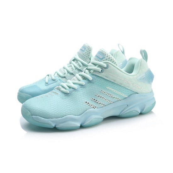 Кроссовки женские для бадминтона Li-Ning Sonic Boom 3.0 (голубые)