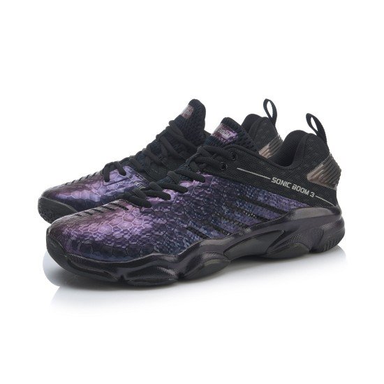 Кроссовки мужские для бадминтона Li-Ning Sonic Boom 3.0 (темно-фиолетовые)