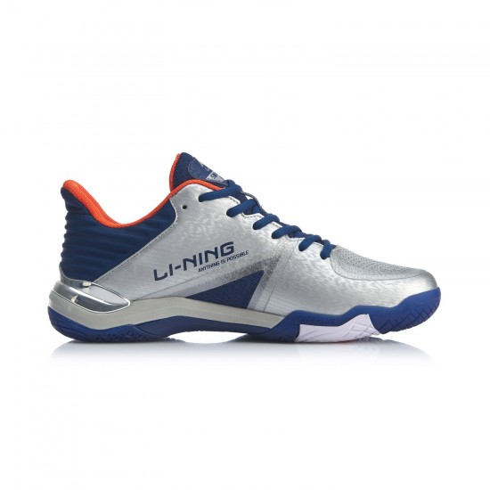 Кроссовки мужские для бадминтона Li-Ning Sonic Boom 4.0 (серебристые)