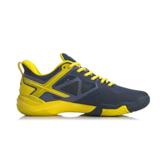 Кроссовки мужские для бадминтона Li-Ning Sonic Boom 2020 OP (серо-желтые)