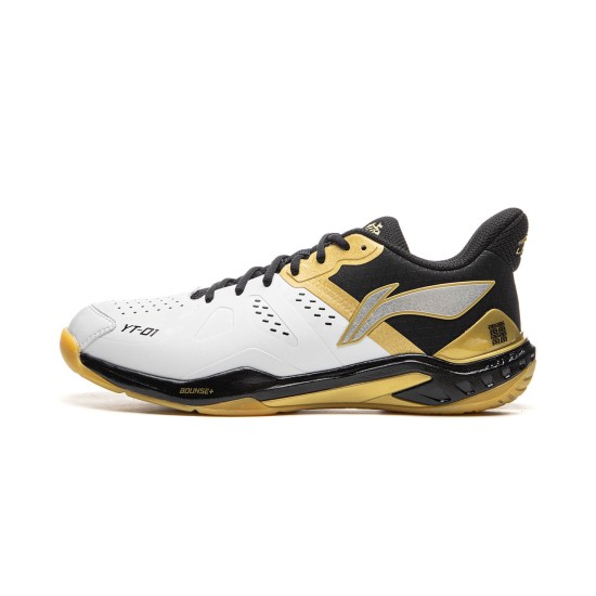 Кроссовки для бадминтона Li-Ning Yun Ting Power Gold (бело-черные)