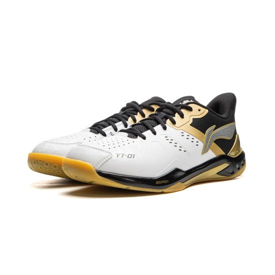 Кроссовки для бадминтона Li-Ning Yun Ting Power Gold (бело-черные)
