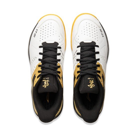 Кроссовки для бадминтона Li-Ning Yun Ting Power Gold (бело-черные)