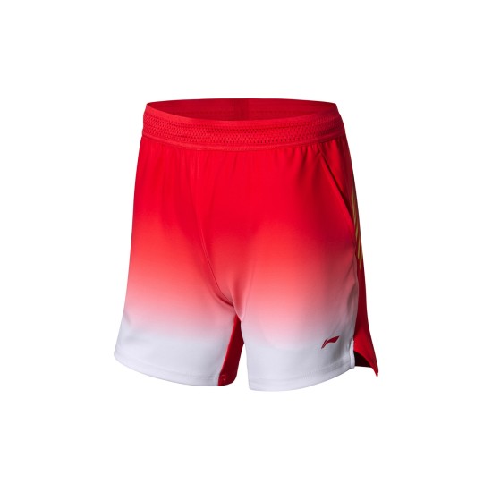 Шорты женские для бадминтона (красн/бел) Li-NING AAPN006-1