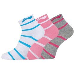 Носки женские средние 3 пары (бел, роз, сер) Li-NING AWSP218-1