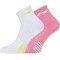 Носки женские средние 2 пары (белые/розовые) LI-NING AWSP328-1