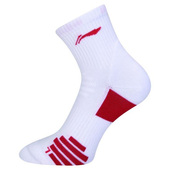Носки мужские средние (белые/красные) Li-NING AWSR163-1
