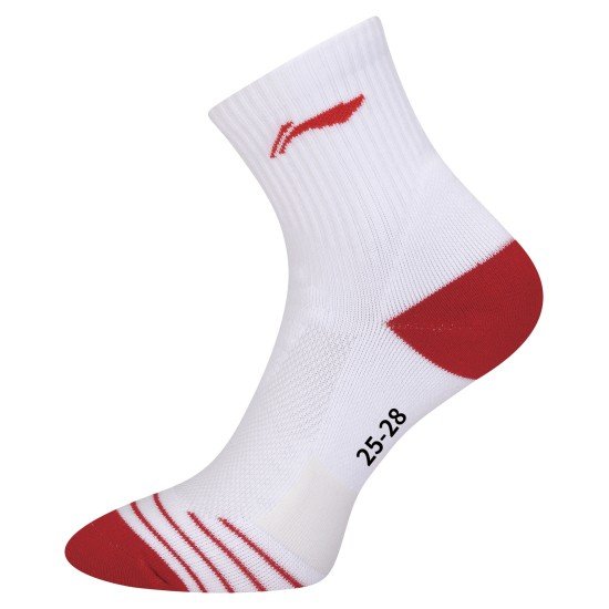 Носки мужские средние (белые/красные) Li-NING AWSS375-4