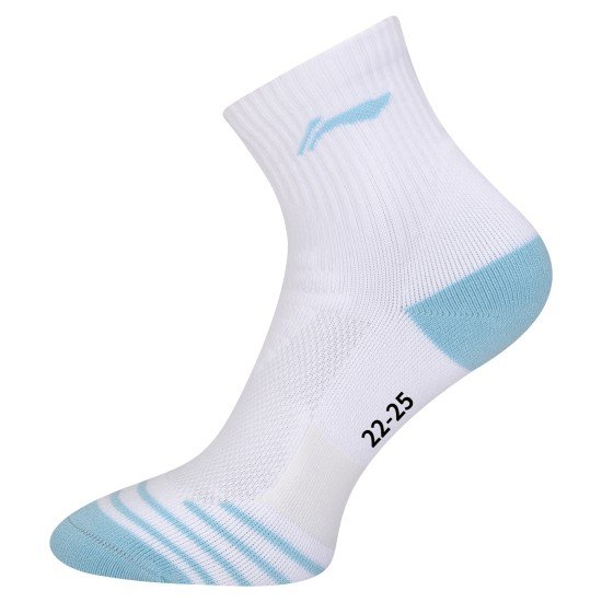Носки женские средние (белые/голуб) Li-NING AWSS377-4