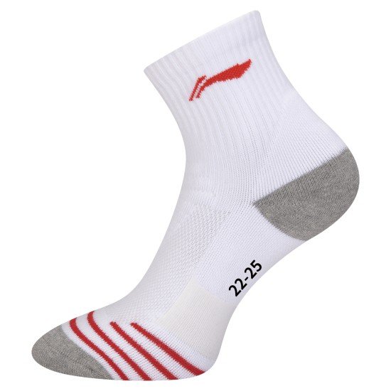 Носки женские средние (белые/красн) Li-NING AWSS377-5