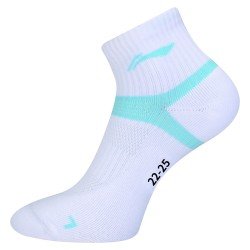 Носки женские средние (белые/голуб) Li-NING AWSS389-6