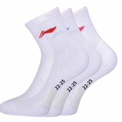 Носки женские средние 3 пары (бел) Li-NING AWTS005-2